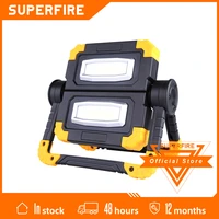 supfire g7 portable led work light super bright double lamp rechargeable adjustable angle for outdoor camping floodlight lantern