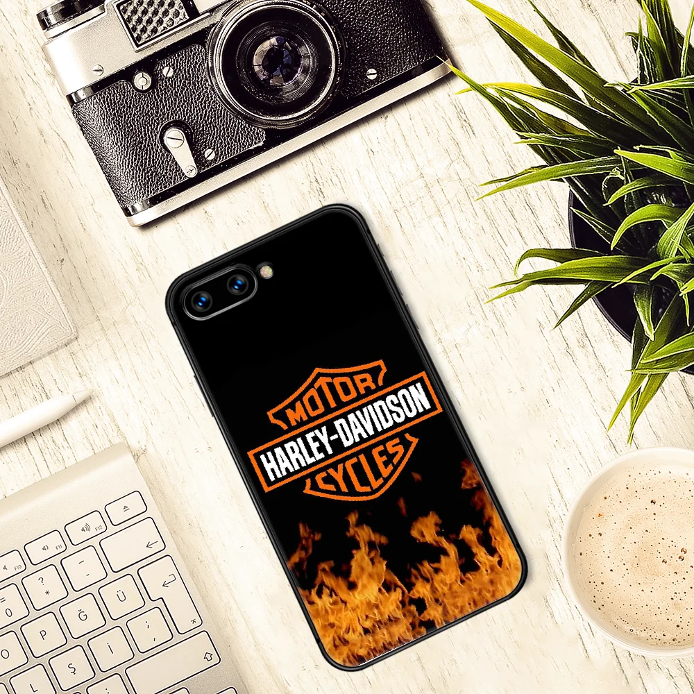 

Harley-Davidson Phone Case Cover Hull For HUAWEI honor 7a 8s 8a 8x 9 9x 10 20 i Lite Pro black Back 3D Cell Painting Shell