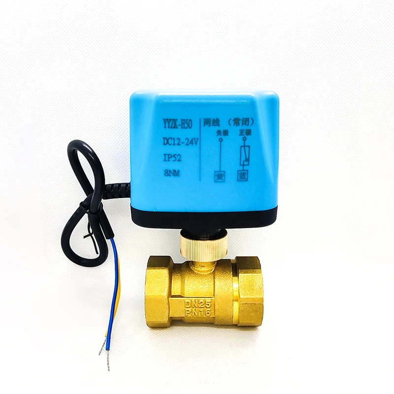 

1" Brass Electric Ball Valve Two Wire Two Way Normally Closed Normally Open 220V 24V 12V Switch Valve Water Valve