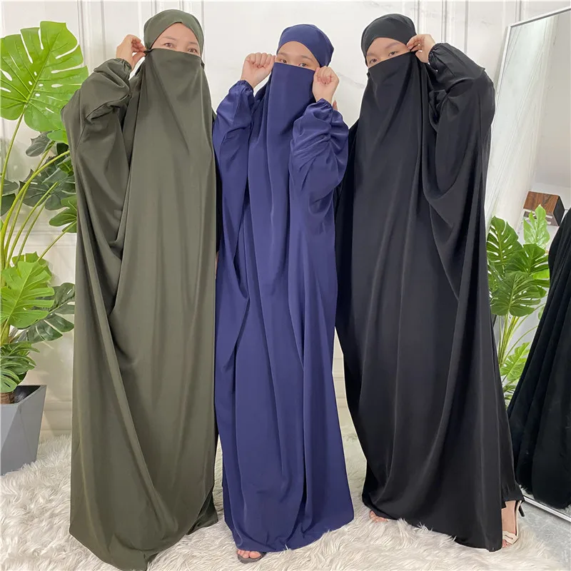 Рамадан ИД, полное покрытие, мусульманская молитвенная одежда, платье для женщин, хиджаб цзилбаб, длинный химар, халат, Abayas исламская одежда ...