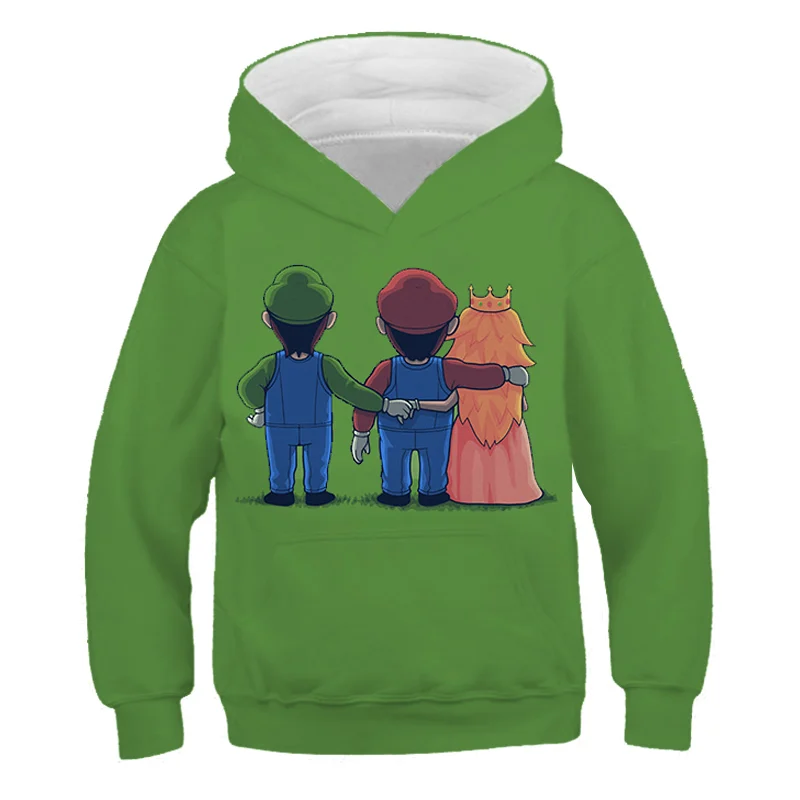 

3D Mario Game hoodies for teen Autumn Baby Girls Cartoon Print Sweatshirt Boys Girls Clothes Children Long Sleeve Party Tops