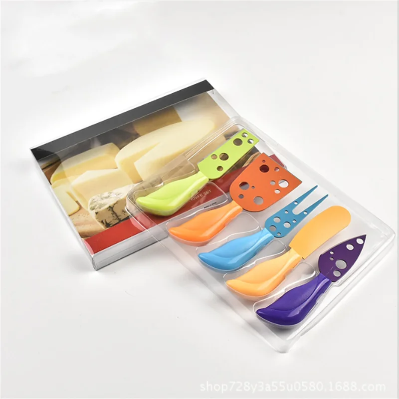 5 шт Красочный сыр Ножи комплект Нержавеющая сталь вилка Аксессуары для выпечки