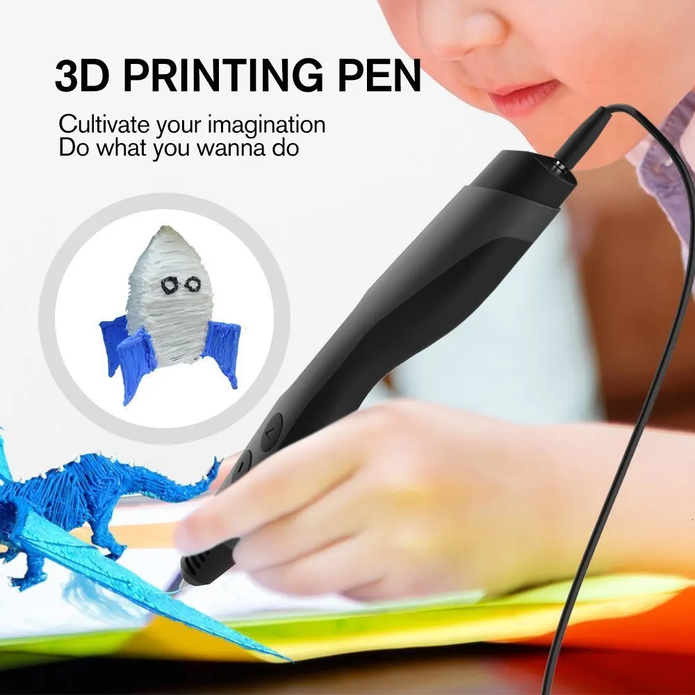 SUNLU 3D Ручка, интеллектуальная ручка для рисования, лучший подарок для детей, 4 цвета, цифровые 3D ручки для рисования, SL-300A, подарок на день рождения