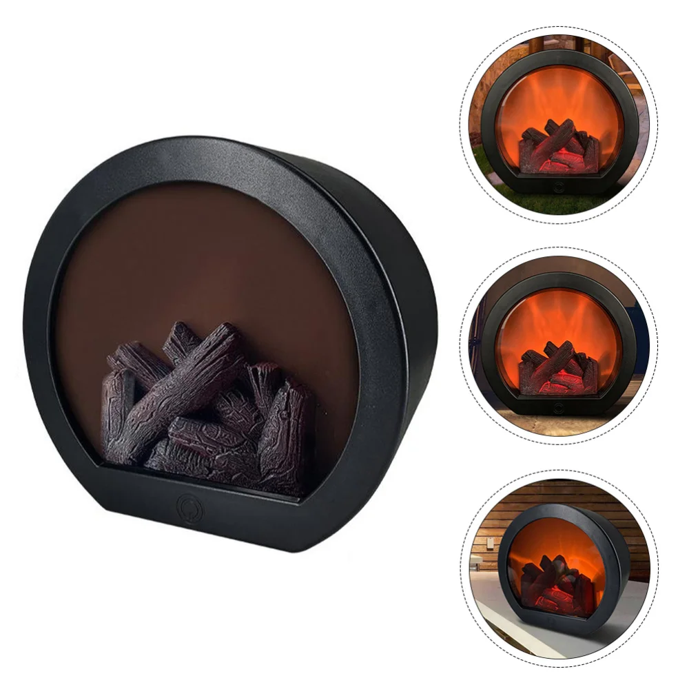 

Simulated Fireplace Light Decorative Light Desktop Lamp Night Light for Home