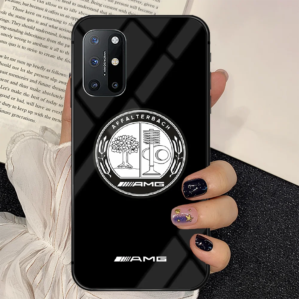 

Amges Car Phone Tempered Glass Case Cover For Oneplus 5 6 7 8 9 Nord T Pro Hoesjes Phone case