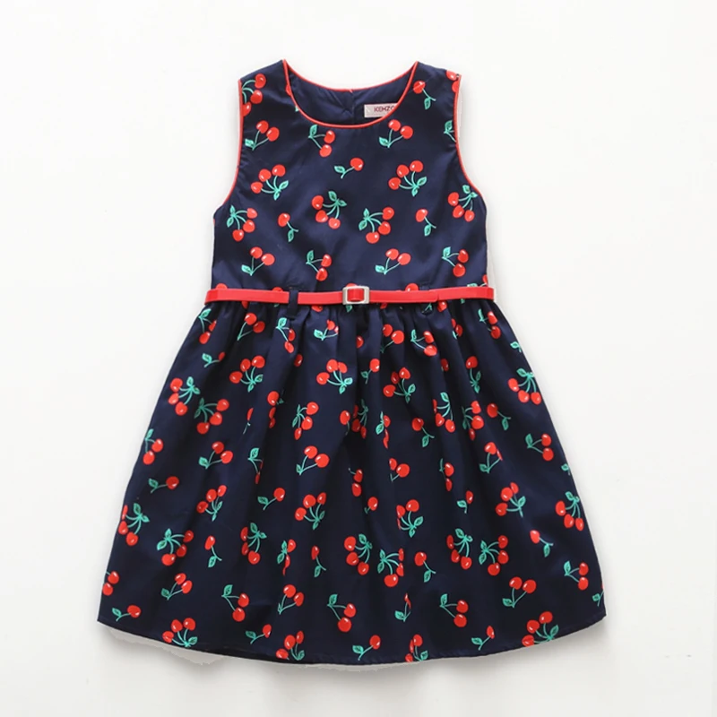 Fashion Girls Vest Dress Summer Printed Evening Dresses For Girl Cotton Kids Princess Children's Clothing 2-9 Years | Детская одежда