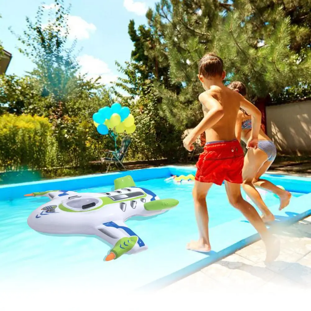 

Airplane Rider Pool Float Inflatable Pool Floating Toy for Party Durable handle summer beach swimming pool