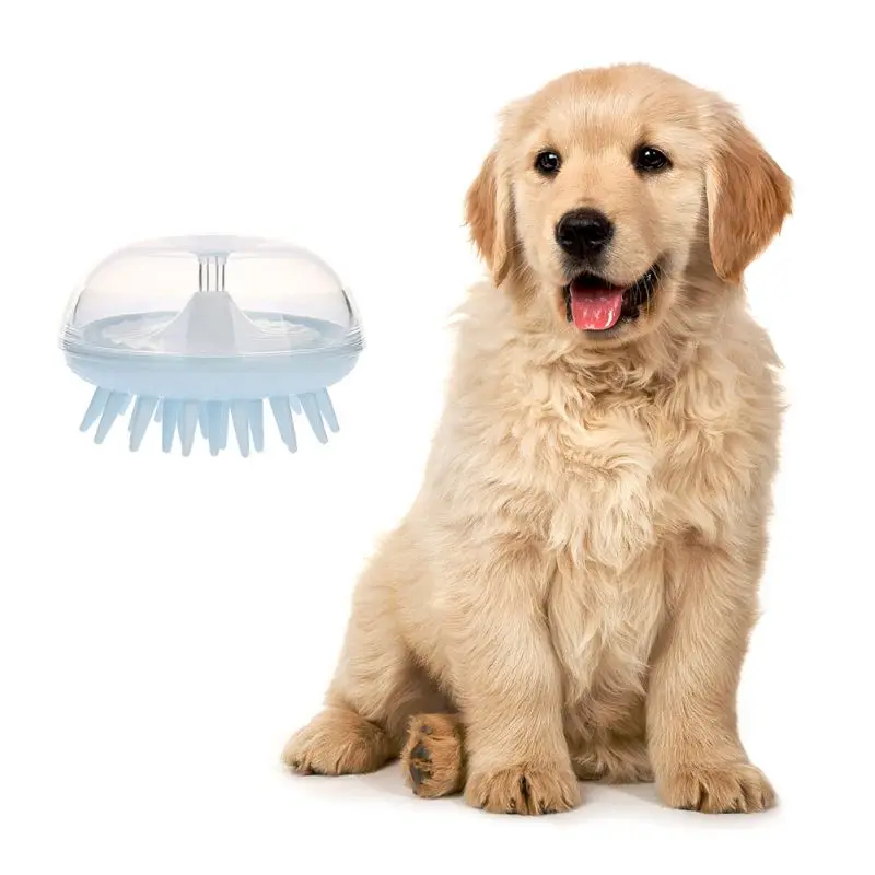 

Pet Dog Cat Bath Brush Cat Massage Grooming Comb Scrubber Shower Brush For Bathing Short Hair Soft Pet Cleaning Brushes