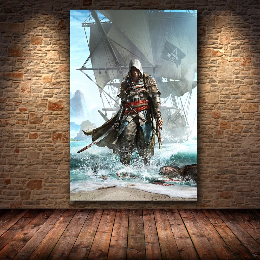Без рамки игра Плакат Украшение живопись Assassin's Creed на HD холсте Картина на холсте художественный плакат стены искусства холст