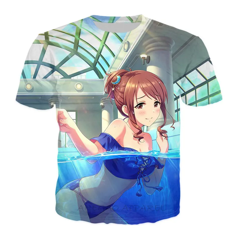 Футболка женская в стиле хипстер милая забавная тенниска аниме/Idol уличная одежда