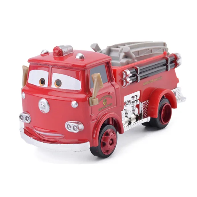 Red fire truck Машинки disney Pixar Тачки 2 3 Круз Рамирез Молния Маккуин Джексон шторм матер 1:55 литая металлическая модель из сплава игрушка автомобиль ребенок подарок - Цвет: Red fire truck