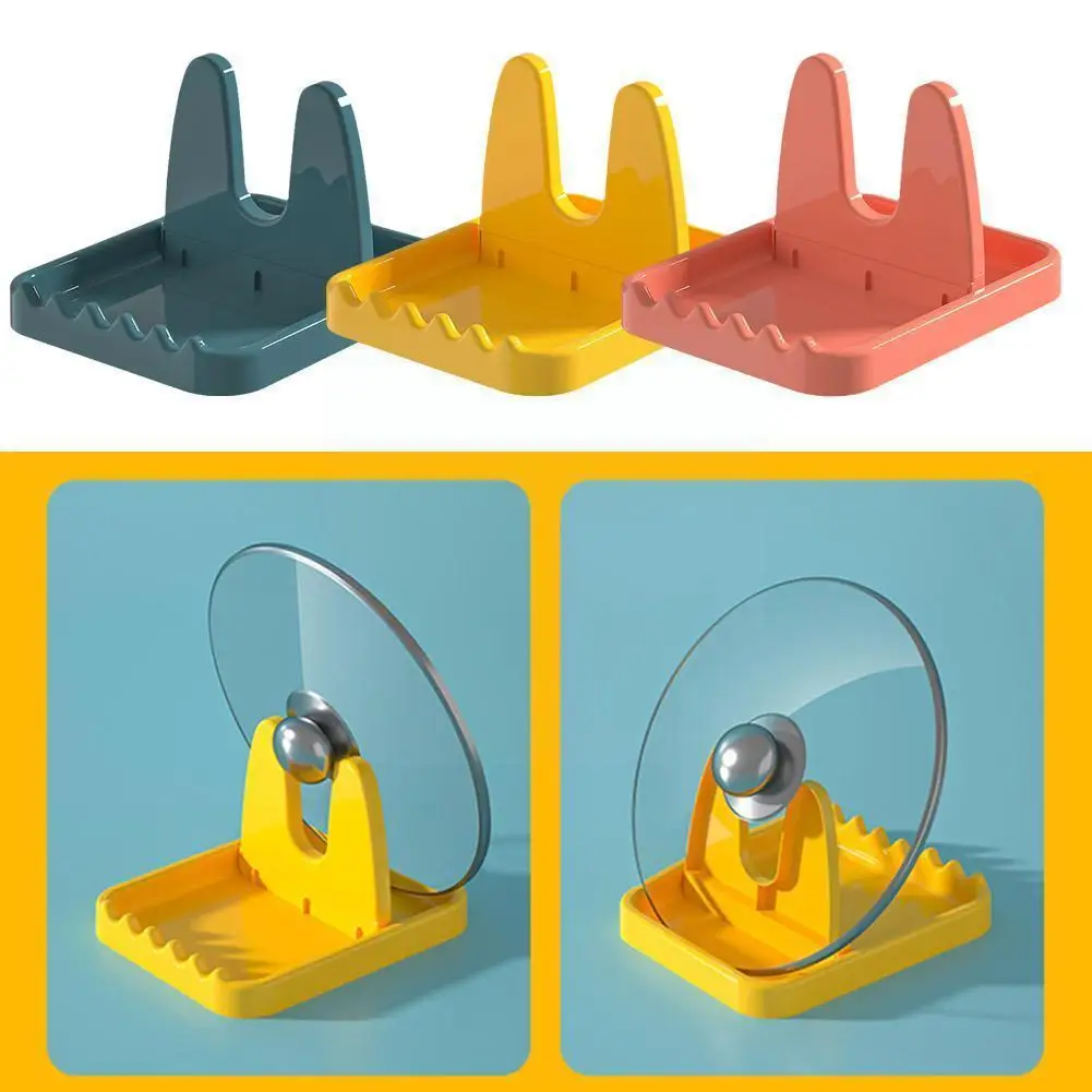 Foldable Pot Lid Rack Plastic Spoon Holder Stand Kitchen Organizer For Fork Spatula Pan Cover Shelf Tableware Storage U5d3 | Дом и сад