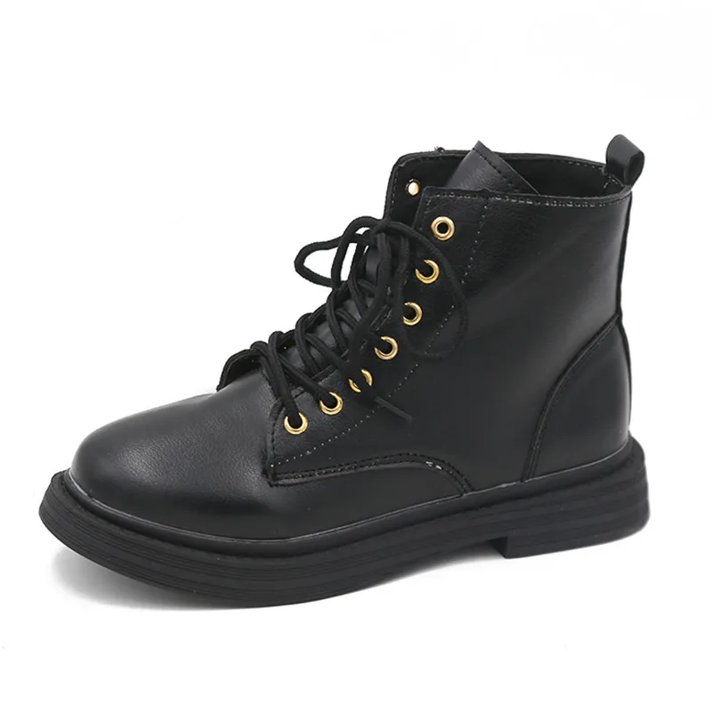 Women's Rubber Boots Shoes Lace Up Booties Ladies Bootee Woman Low Heels booties Round Toe Luxury Designer Rain Mid Calf
