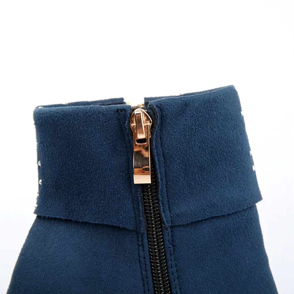 Красные ботинки с кристаллами Женские ботильоны Зимняя обувь на каблуке Hiah