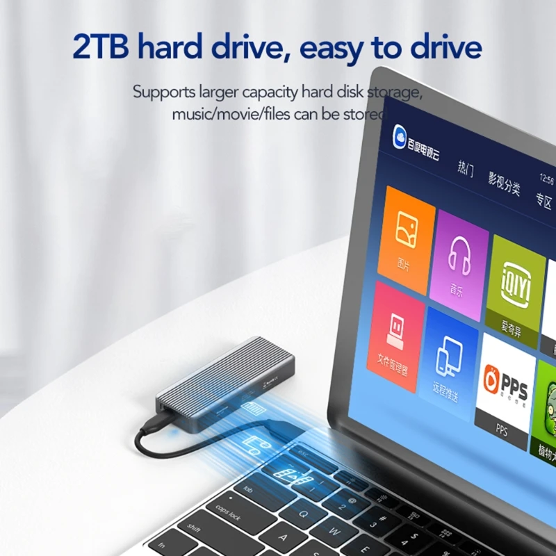 q1jf blueendless hdd case box 2000mbs usb3 2 to m 2 nvme m key solid state hard disk enclosure m 2 nvme type c3 2 ultra fast free global shipping