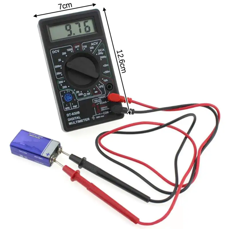 

LCD Digital Multimeter AC1000V / DC 750V Digital Mini Handheld Multimeter For Voltmeter Ammeter Ohm Tester Meter With Probe