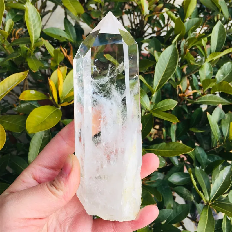 Натуральный белый кристаллический стержень исцеление точки 1 шт. | Дом и сад