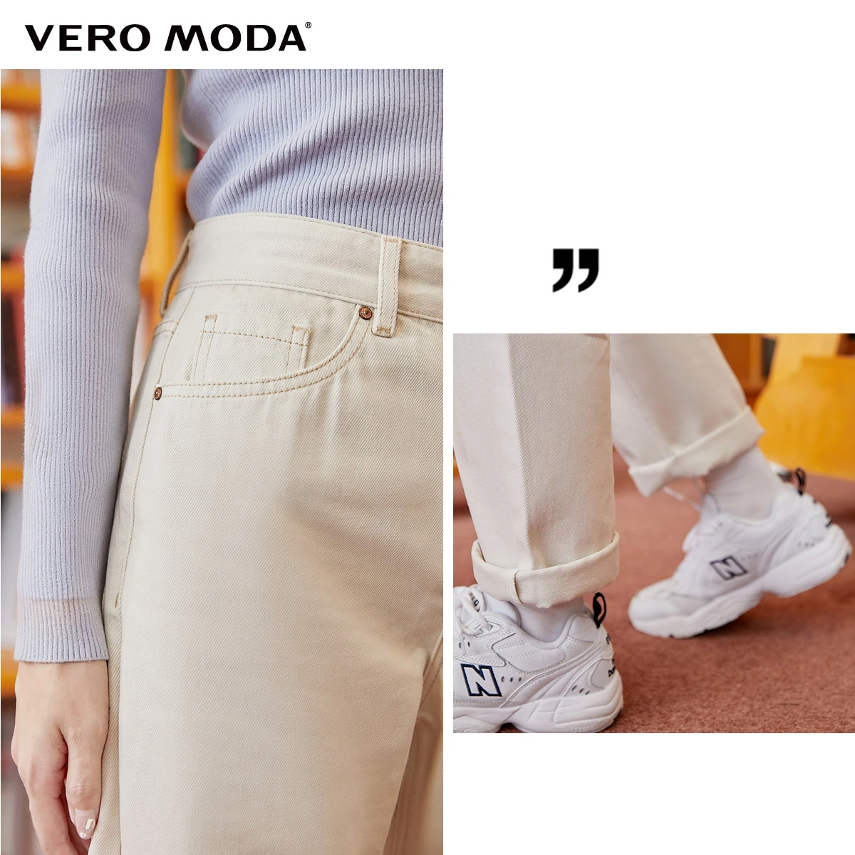 

Vero Moda Vintage Streetwear Cotton Straight Fit Mid-rise Jeans | 320332029