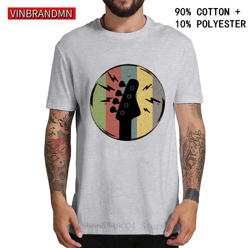 

Cool Design Retro Acoustic Guitar Premium T shirts men Vintage Bass Guitar T-shirt Guitarist Player Birthday Idea Gift Tee shirt