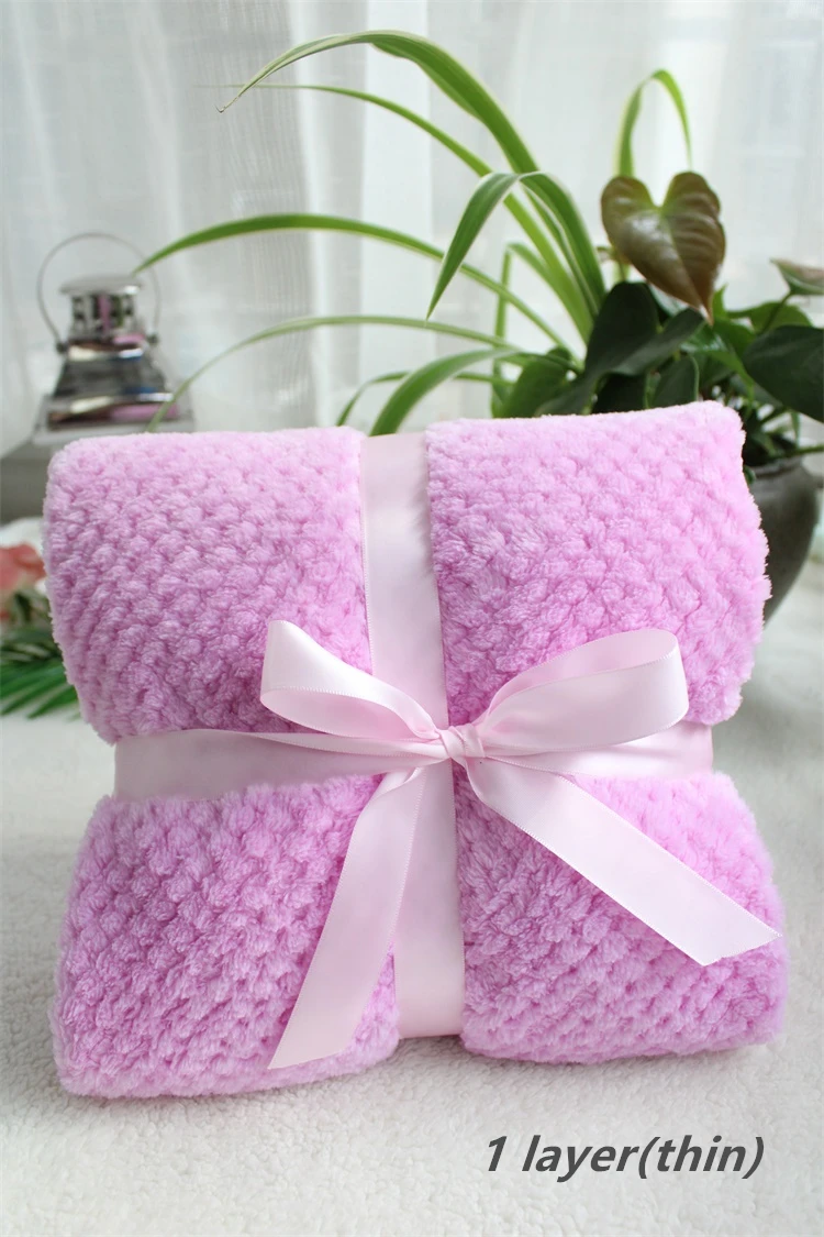 70X100cm-100X120cm детское одеяло на флисе красивое Пышное детское одеяло собака ковер для девочек розового и синего цвета для мальчиков детское спальное одеяло для постельные принадлежности для малышей, Пеленальное Одеяло