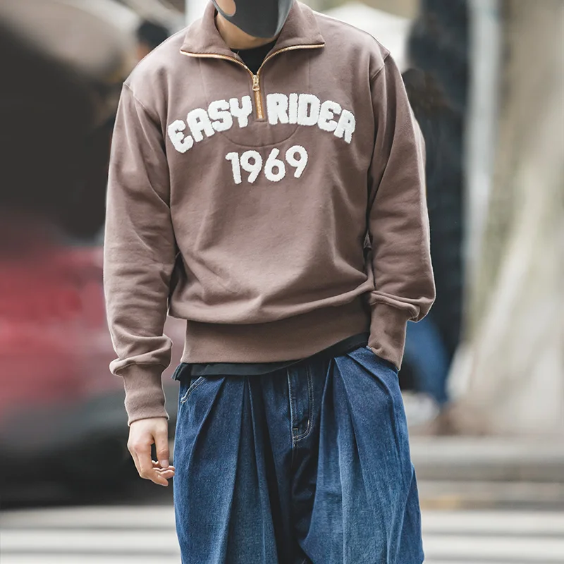 Мужской Повседневный пуловер в стиле ретро Maden мотоциклетный свитер с длинными