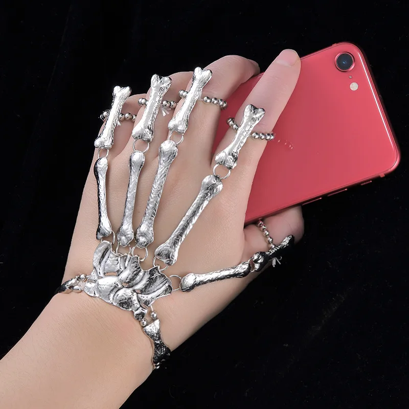 

Женский эластичный браслет в стиле панк, массивное кольцо для суставов пальцев, аксессуар для Хэллоуина