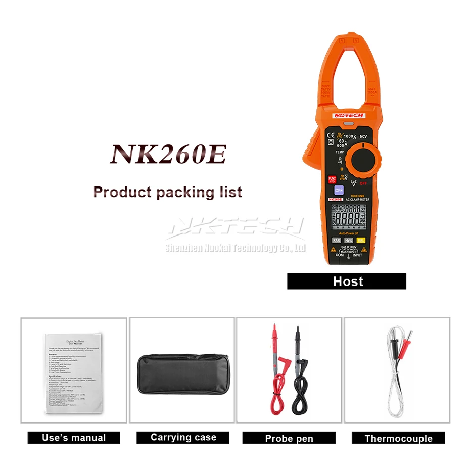 Цифровой зажим NKTECH NK260E аналоговый гистограмммный прибор для измерения