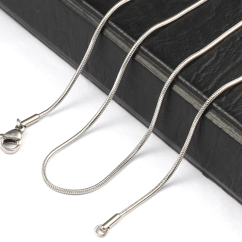 Ювелирная фурнитура 1 2 мм цепочка-змея для подвески с омаром цепочки из