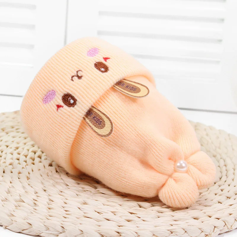 Зимняя фотосессия милая шапка с ушками кролика детская для девочек мягкая теплая