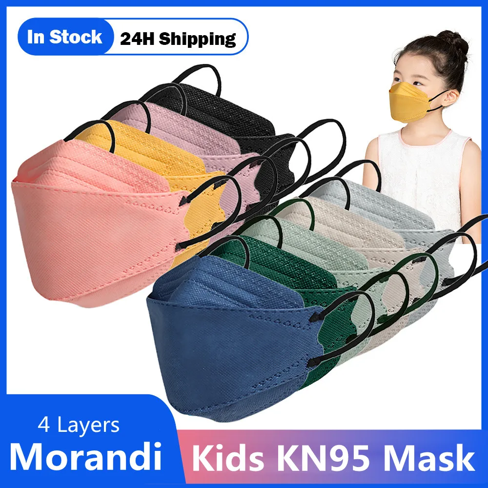 

Morandi Korean KN95 Kids Masks Children FFP2 Mascarillas FPP2 niños Colores Protective Face Mask Fish Masque Enfant FFP2MASK CE