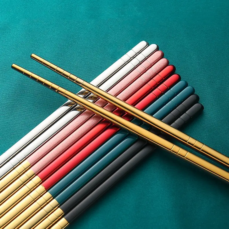 1 пара металлические палочки для еды из нержавеющей стали | Дом и сад