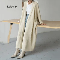 oversized long knitting cardigan sweater loose fit long sleeve women new fashion tide autumn winter 2021