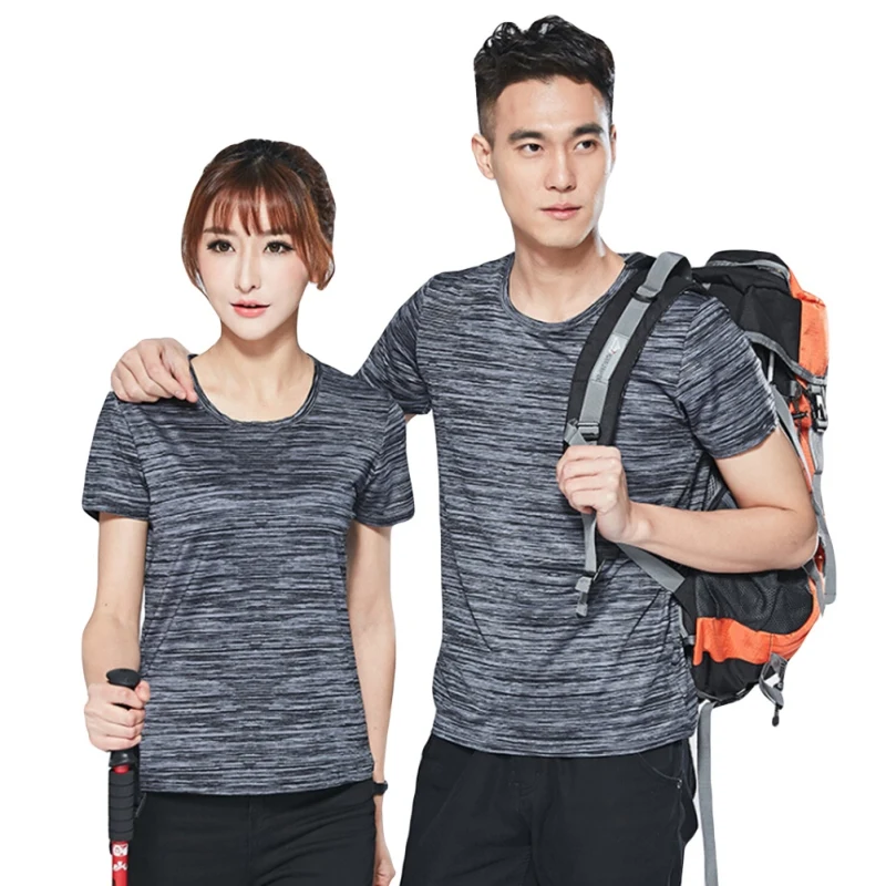 

Spring Summer Unisex Fitness Running T-Shirts Fitness Sports Stretch T-shifts Quick-drying Short-sleeved Compression Tight