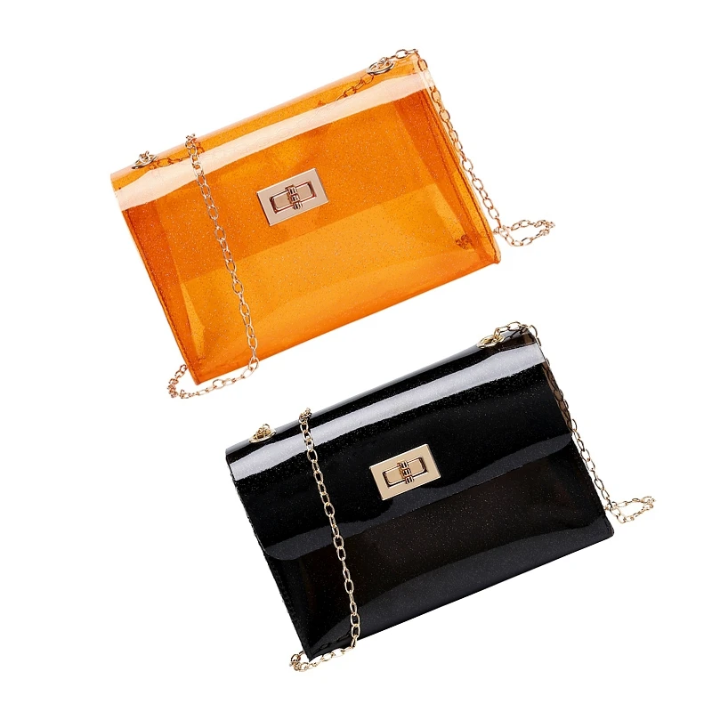 2 шт Желейная сумка блестящая карамельного цвета через плечо для девушек любимые