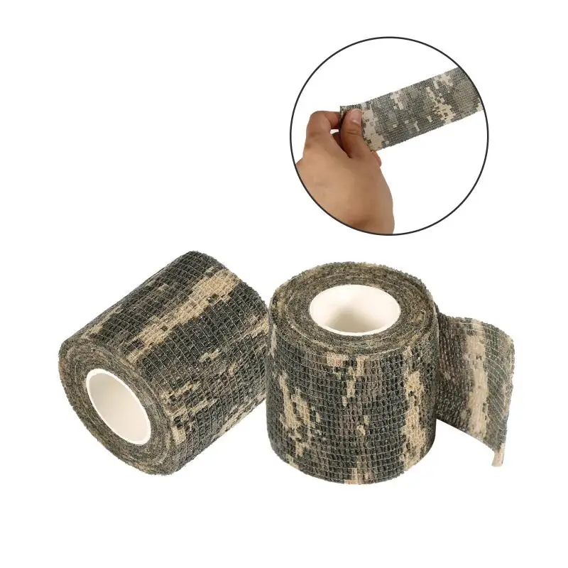 Самоклеящаяся эластичная Нетканая тактическая Камуфляжная Лента для охоты