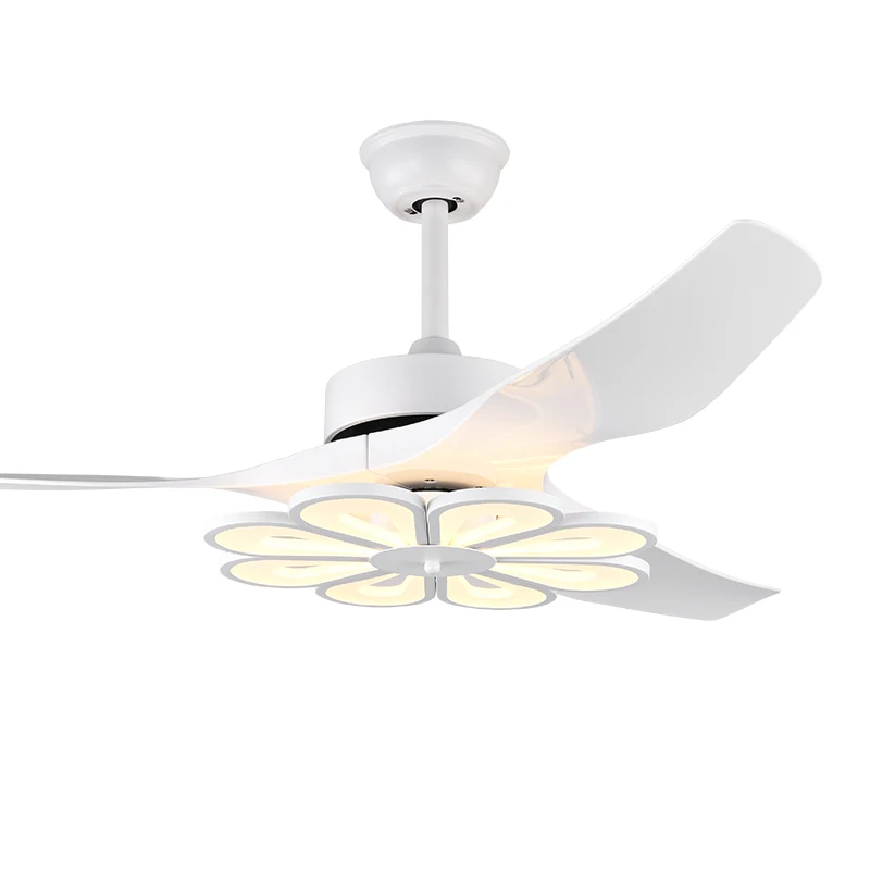 

Modern 52" Black/White Ceiling Fan with Lights Fancy Decorative Bedroom Decor Ventiladores Abanico Techo Con Luces Led