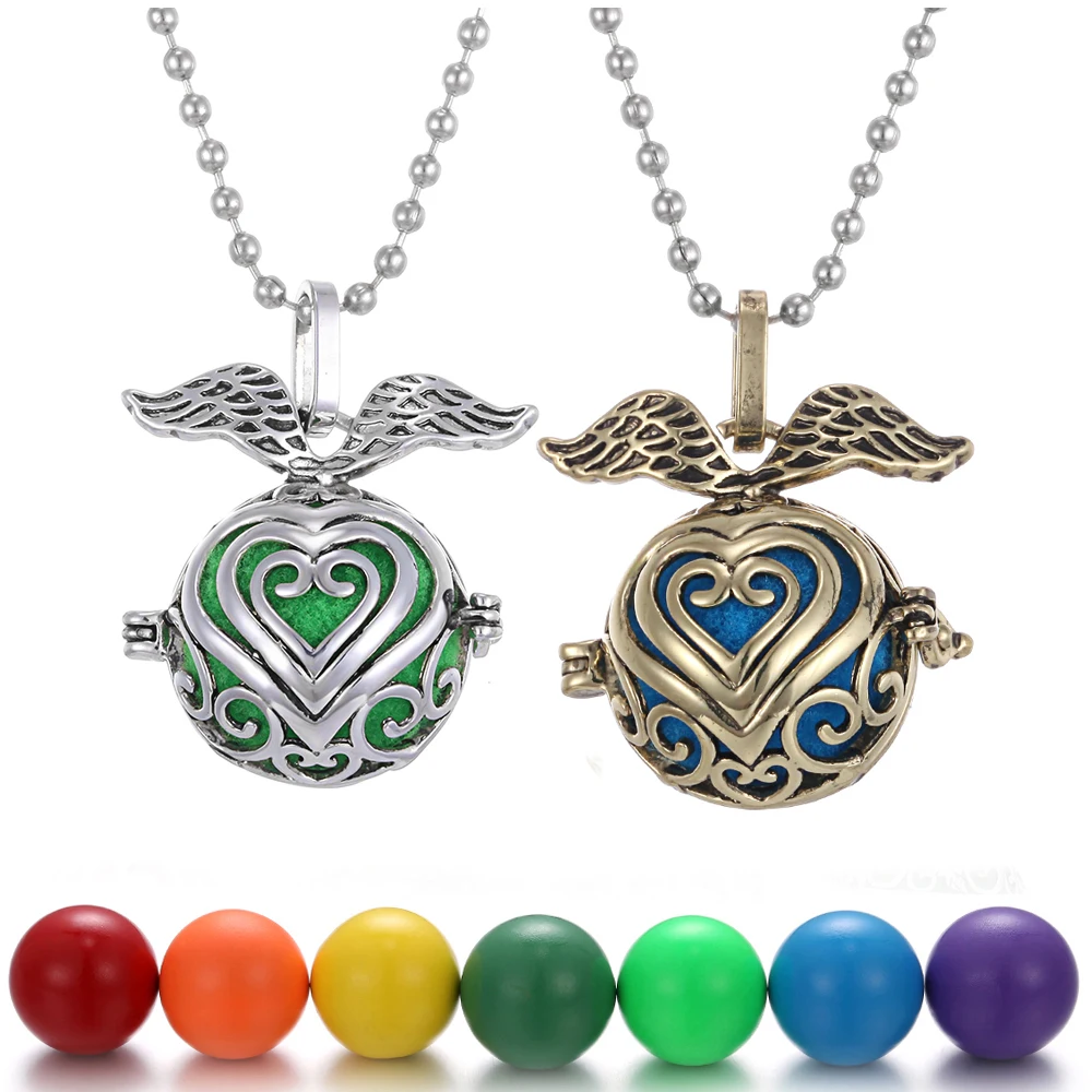 Ожерелье с подвеской в виде колокольчика винтажное золотистое ожерелье крыльев