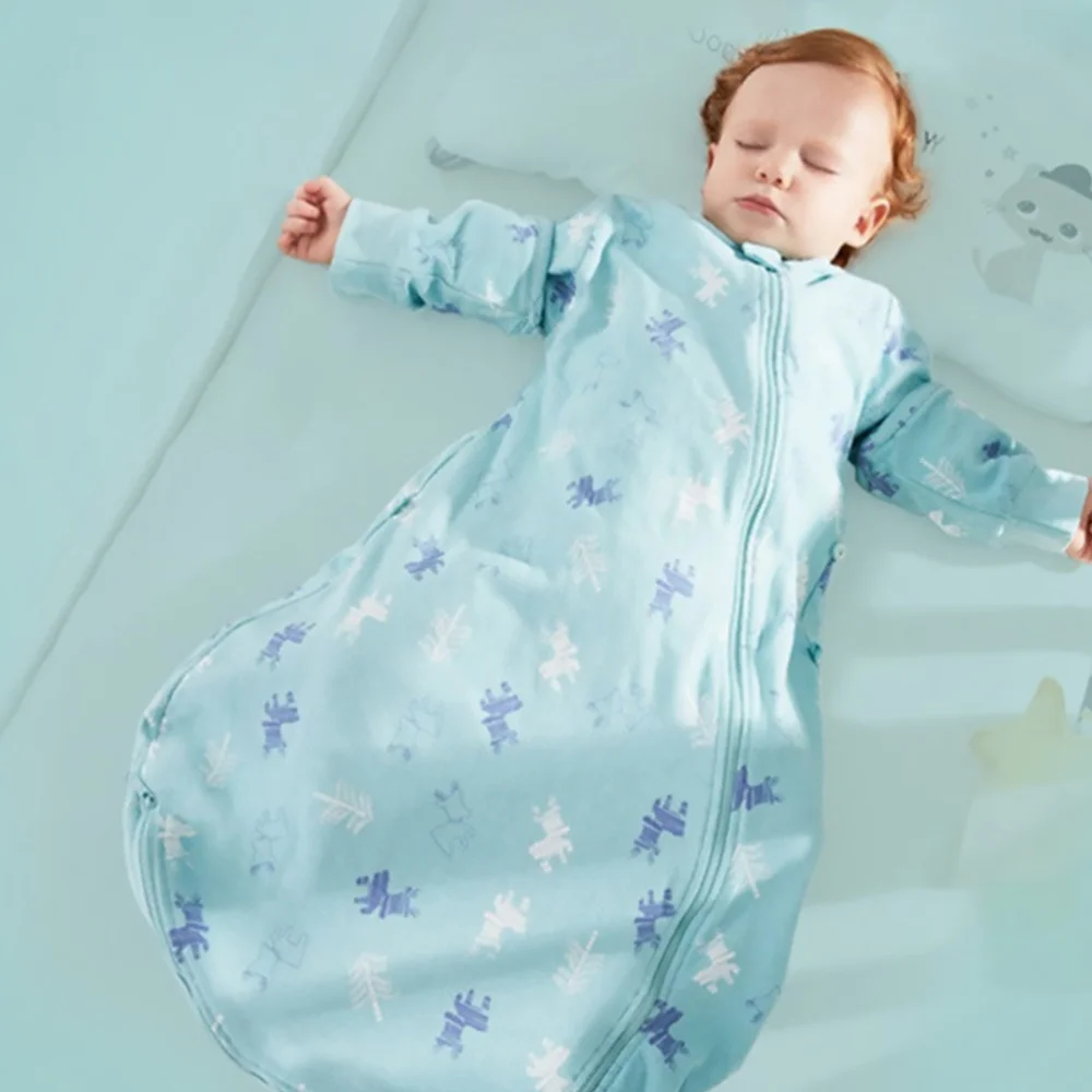 

Cotton Baby Sleeping Bags Infant Anti-Kick Blankets Long Sleeve Sleeping Bag