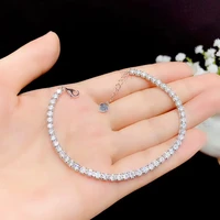 moissanite d vvs womens bracelet 925 pure silver diamond bracelet latest style hot sale promotion