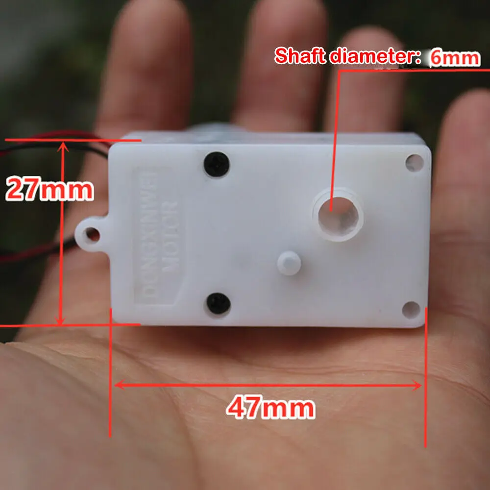 Mini 300 Gear Motor Plastic Shell Electric DC 6V-12V 7.2V 9V 30RPM Gearbox Slow Speed 6mm Reducer Micro Robot Toy Car Boat | Обустройство