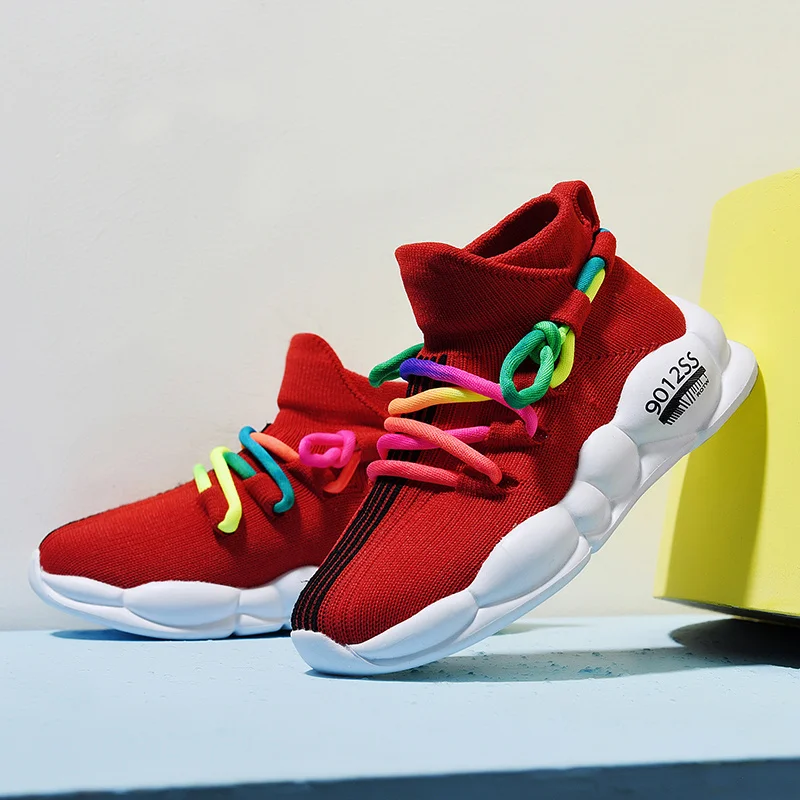 Children Running Shoes Kids High Top Socks Shoes Boys Girls Lightweight Sport Shoes Sutdoor Sneakers Infantil Child Shoes