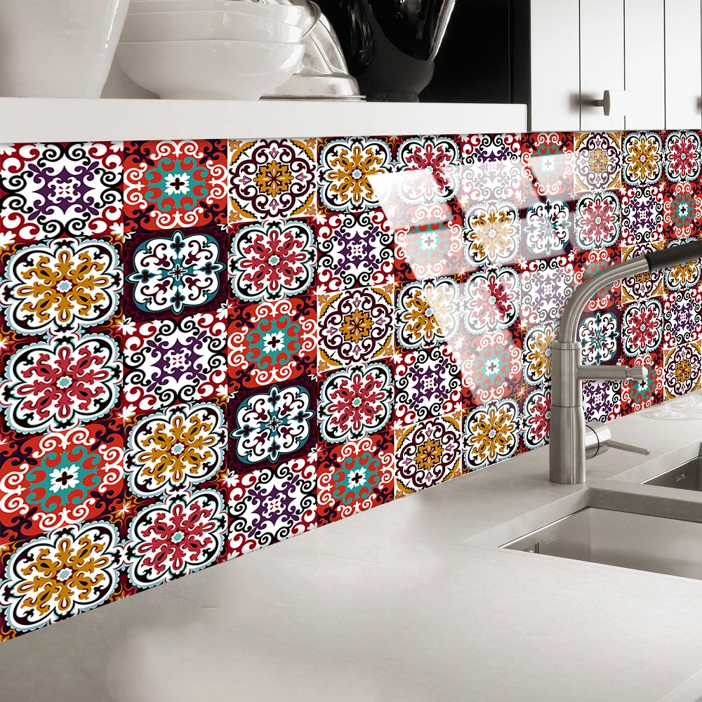 Яркие стильные настенные наклейки для кухни яркие самоклеящиеся ПВХ обои с