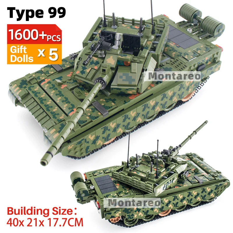 Строительные блоки MOC Military Type 99 T90 немецкая король строительные WW2 фигурки солдат