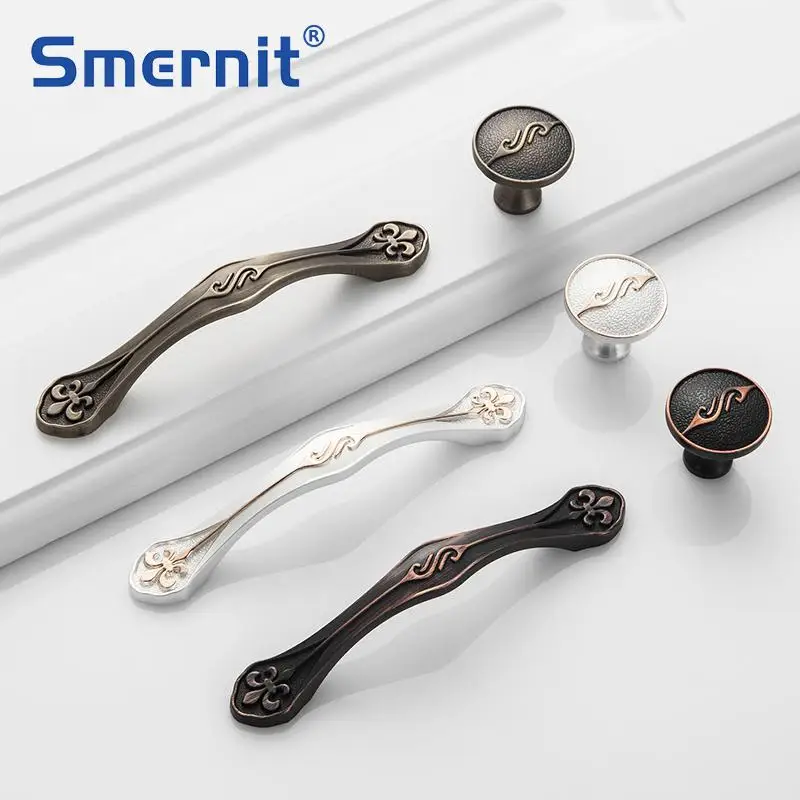 1 шт. антикварные Дверные ручки Винтаж дверную ручку ящика Тянет Европейская