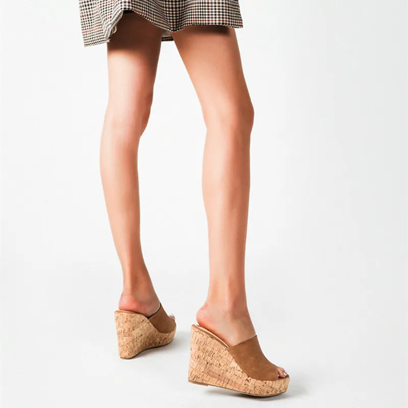 Platform Shoes Size 43 Platform Wedges Slippers Summer Casual Shoes Women High Heel Sandals for Women Ladies High Heels Slippers