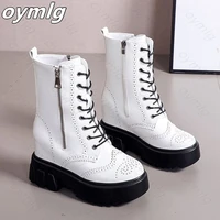real soft leather nude boots womens british style autumn and winter 2020 new casual womens shoes short boots women fashion