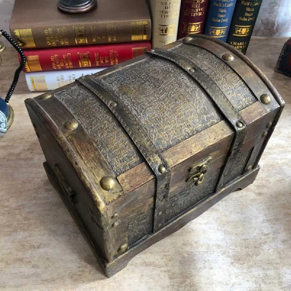 Новая деревянная коробка с сокровищами восстановленная древними путями