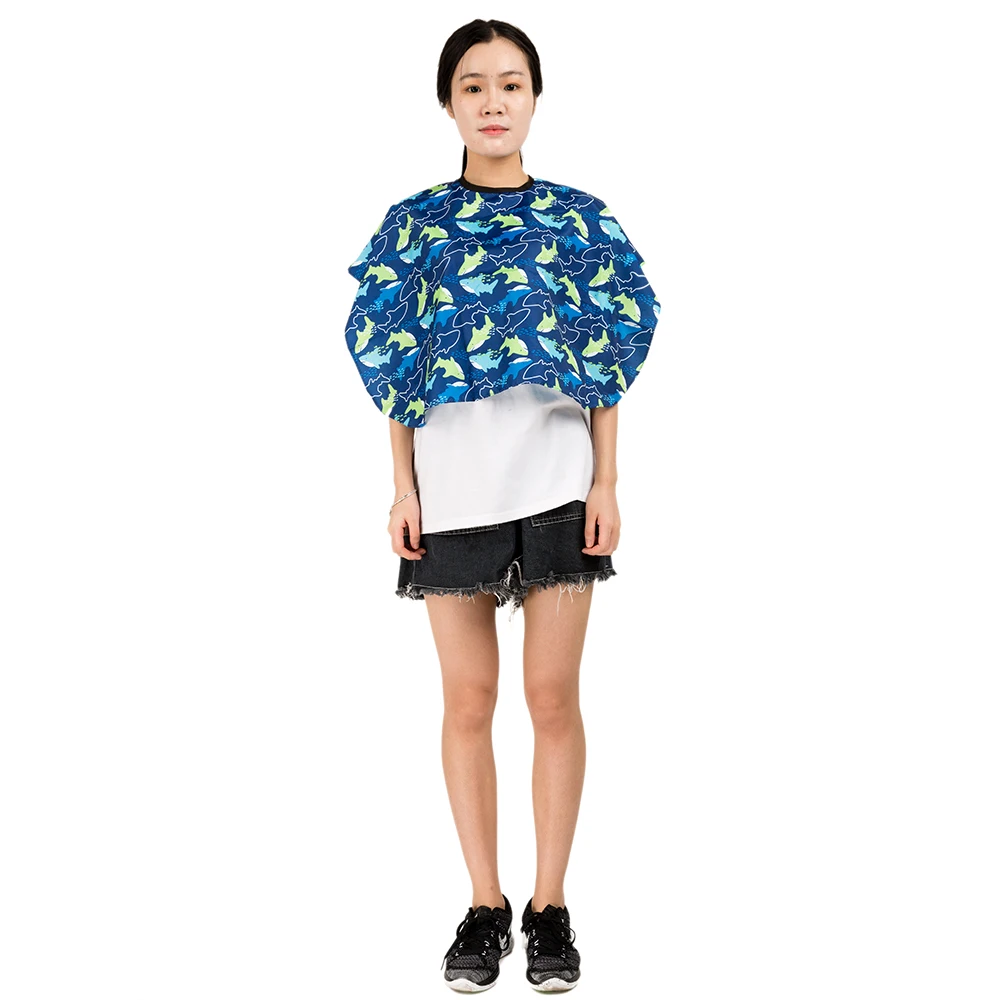 

Barber Shop Hair Cutting Cloth Salon Hairdressing Capes Hair Styling Cape Collar In Fish Pattern Professional Barber Hair Cape