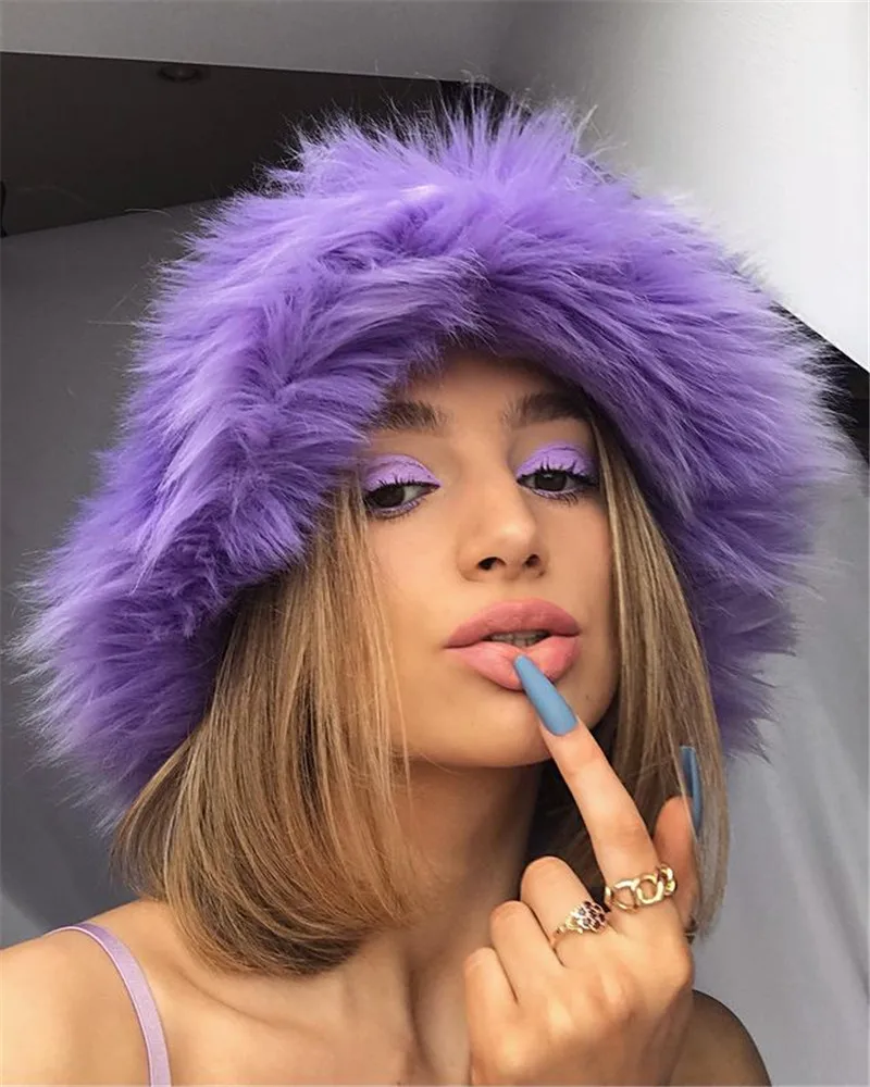 Новинка 2022 зимние меховые Панамы для женщин женская флисовая Панама модная