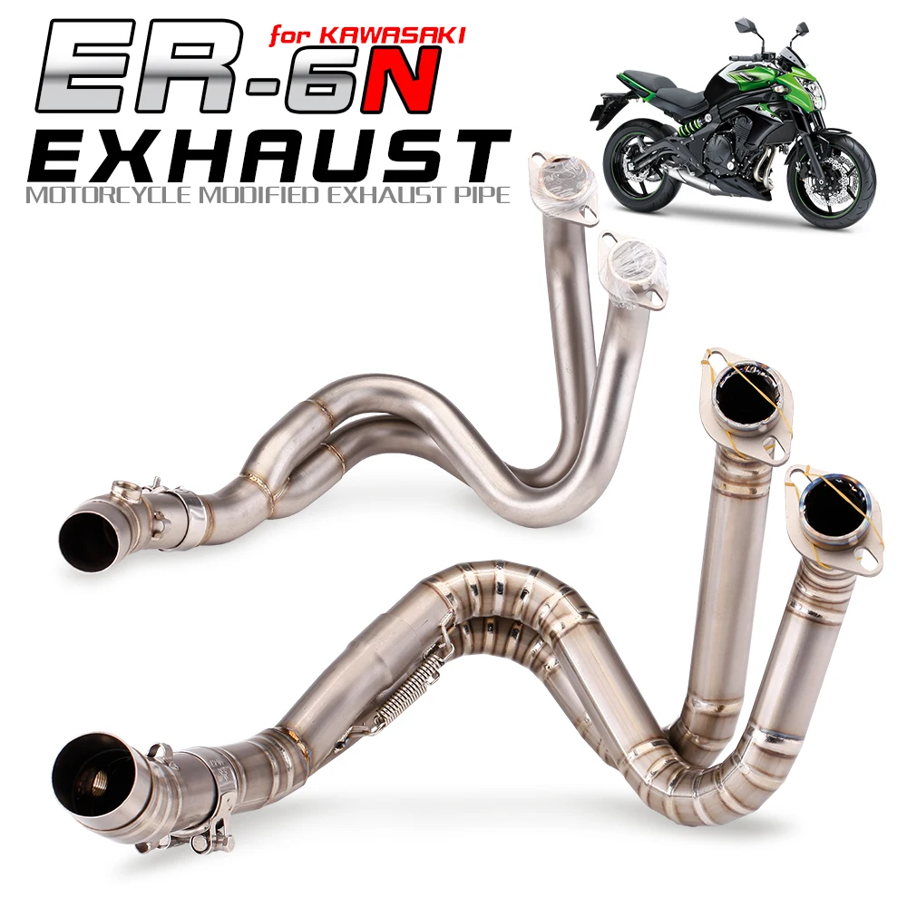 Slip for ninja 650 ER6N ER-6N ER-6Fmotorcycle exhaust muffler titanium alloy header intermediate connecting tube complete system